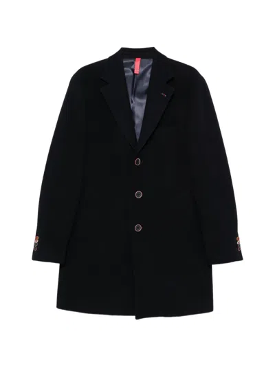 Manuel Ritz Slim-fit Single-breasted Coat In Black