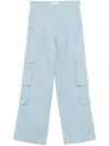 Manuel Ritz Straight Cargo Pants In 蓝色