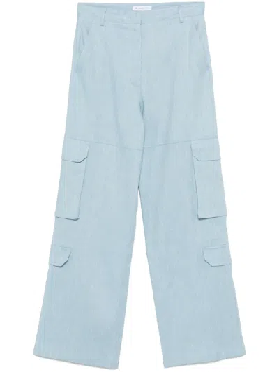 Manuel Ritz Straight Cargo Pants In 蓝色