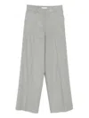 Manuel Ritz Straight Flannel Trousers In Gray