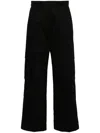 Manuel Ritz Straight-leg Cotton Cargo Trousers In Black