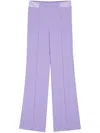 Manuel Ritz Straight-leg Crepe Trousers In Purple