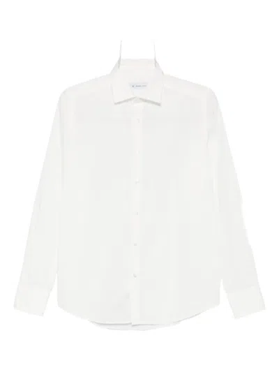 Manuel Ritz Stretch-cotton Poplin Shirt In White