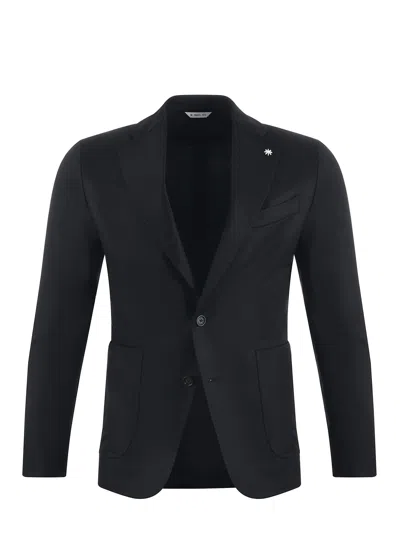 Manuel Ritz Stretch Wool Jacket In Black