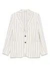 Manuel Ritz Lightweight Front Button Jacket With Patch Pockets For Men In White