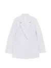 Manuel Ritz Striped Double-breasted Jacket In Blue