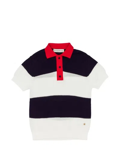 Manuel Ritz Kids' Striped Polo Shirt In Black