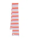 Manuel Ritz Striped Scarf In Brown
