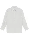 Manuel Ritz Striped Shirt In Grey