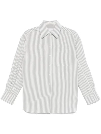 Manuel Ritz Striped Shirt In White