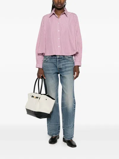 Manuel Ritz Striped Shirt In Pink