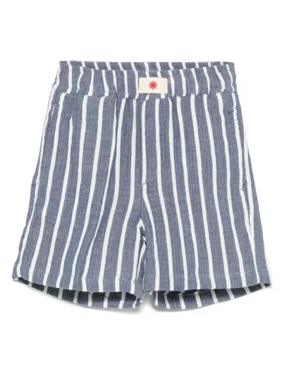 Manuel Ritz Babies' Striped Shorts In Blue