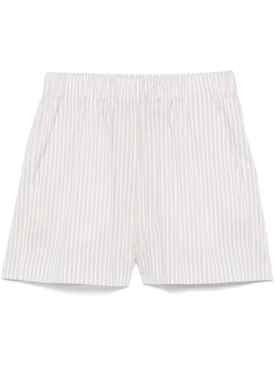Manuel Ritz Striped Shorts In Neutrals