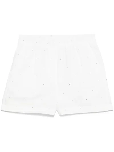 Manuel Ritz Studded Bermuda Shorts In White