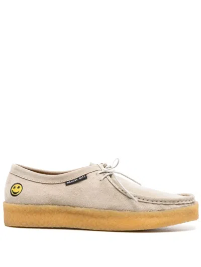 Manuel Ritz Suede Boat Shoes In Neutrals