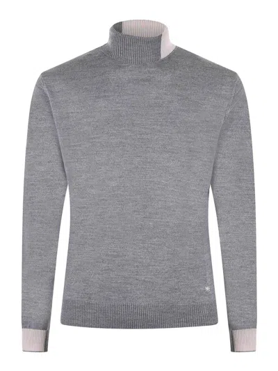 MANUEL RITZ SUÉTER CUELLO REDONDO - GRIS