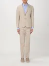 Manuel Ritz Two-button Patch-pocket Blazer In Beige