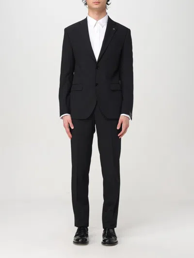 MANUEL RITZ SUIT MANUEL RITZ MEN COLOR BLACK,G56018002