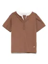 Manuel Ritz Layered-effect T-shirt In Brown