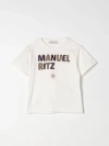 MANUEL RITZ T恤 MANUEL RITZ 儿童 颜色 白色,F35918001