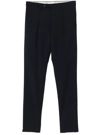 Manuel Ritz Tapered Trousers In Blue