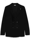 Manuel Ritz Textured Blazer In Black
