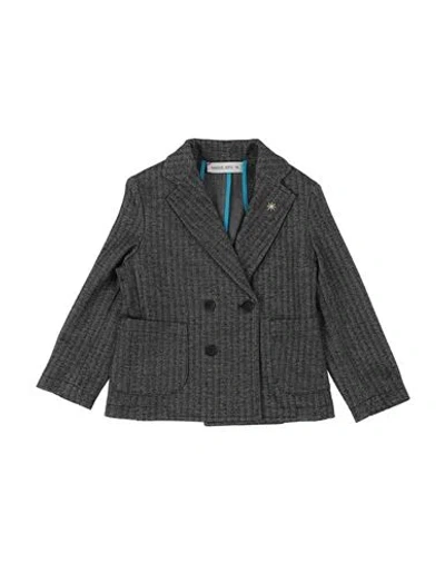 Manuel Ritz Babies'  Toddler Boy Blazer Black Size 4 Polyester, Viscose, Elastane