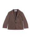 Manuel Ritz Toddler Boy Blazer Brown Size 4 Cotton, Elastane In Brown