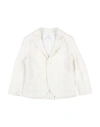 Manuel Ritz Toddler Boy Blazer Ivory Size 4 Linen, Cotton, Polyester In White