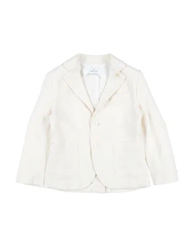 Manuel Ritz Babies'  Toddler Boy Blazer Ivory Size 4 Linen, Cotton, Polyester In White