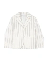 Manuel Ritz Toddler Boy Blazer Ivory Size 4 Linen, Cotton, Polyester In White
