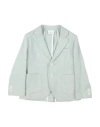 MANUEL RITZ MANUEL RITZ TODDLER BOY BLAZER LIGHT GREEN SIZE 4 BAMBOO, COTTON, ELASTANE