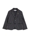 Manuel Ritz Toddler Boy Blazer Midnight Blue Size 4 Cotton, Linen In Blue