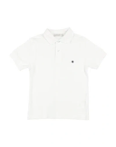 Manuel Ritz Babies'  Toddler Boy Polo Shirt White Size 6 Cotton In Neutral