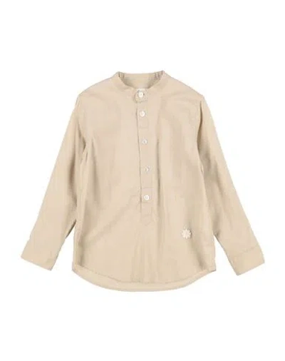 Manuel Ritz Babies'  Toddler Boy Shirt Beige Size 4 Linen, Cotton