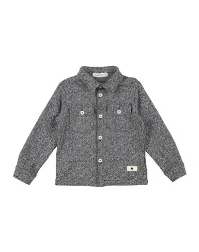 Manuel Ritz Babies'  Toddler Boy Shirt Black Size 5 Polyester, Cotton, Polyamide, Elastane