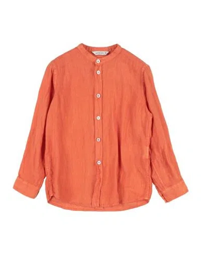 Manuel Ritz Babies'  Toddler Boy Shirt Orange Size 4 Linen