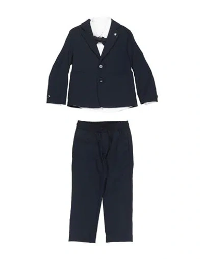 Manuel Ritz Babies'  Toddler Boy Suit Midnight Blue Size 6 Polyester, Viscose, Elastane