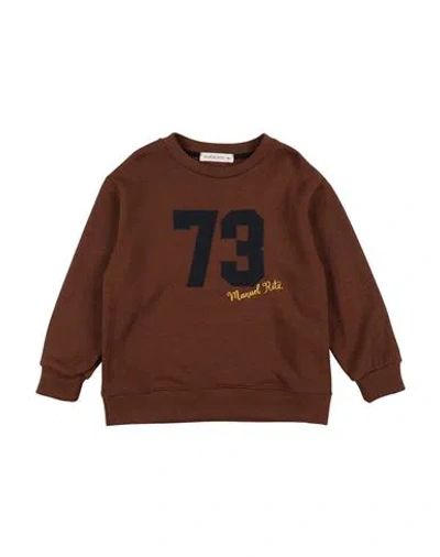 Manuel Ritz Babies'  Toddler Boy Sweater Brown Size 6 Polyester, Viscose, Elastane