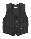 Manuel Ritz Toddler Boy Tailored Vest Black Size 4 Polyester, Viscose, Elastane In Black