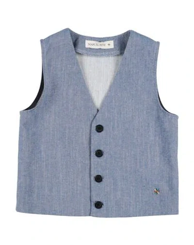 Manuel Ritz Babies'  Toddler Boy Tailored Vest Blue Size 5 Cotton