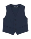 Manuel Ritz Toddler Boy Tailored Vest Blue Size 6 Viscose, Polyamide, Elastane, Cotton, Polyester In Blue