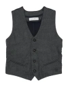 Manuel Ritz Toddler Boy Tailored Vest Lead Size 4 Cotton, Elastic Fibres In Grey