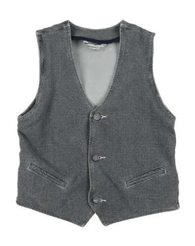 Manuel Ritz Babies'  Toddler Boy Tailored Vest Lead Size 7 Cotton, Elastane In Grey
