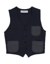 Manuel Ritz Toddler Boy Tailored Vest Midnight Blue Size 4 Viscose, Polyamide, Elastic Fibres In Blue