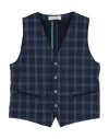 Manuel Ritz Toddler Boy Tailored Vest Midnight Blue Size 5 Cotton, Polyester, Elastane In Blue