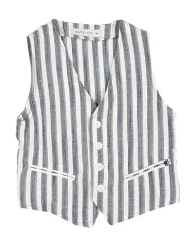 Manuel Ritz Babies'  Toddler Boy Tailored Vest Navy Blue Size 4 Viscose, Cotton, Linen