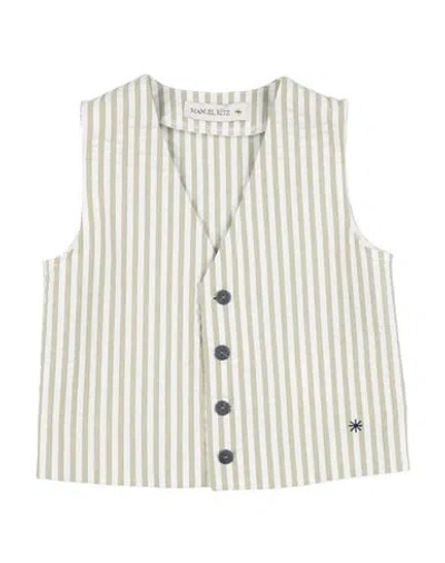 Manuel Ritz Babies'  Toddler Boy Tailored Vest Sage Green Size 5 Cotton, Elastane In Multi