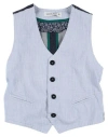 Manuel Ritz Toddler Boy Tailored Vest Sky Blue Size 6 Cotton, Elastic Fibres In Blue