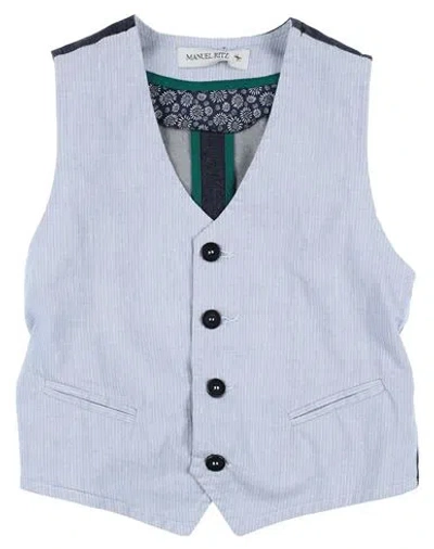 Manuel Ritz Babies'  Toddler Boy Tailored Vest Sky Blue Size 6 Cotton, Elastic Fibres